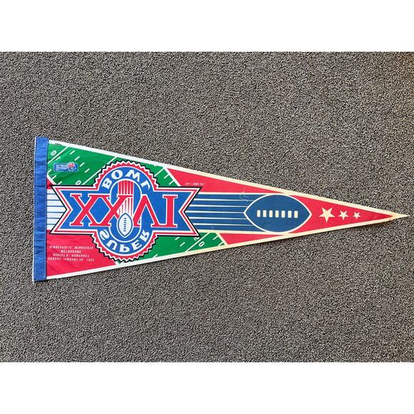 Vintage Superbowl Pennants - Superbowl XXV & XXVI - Picture 2 of 6